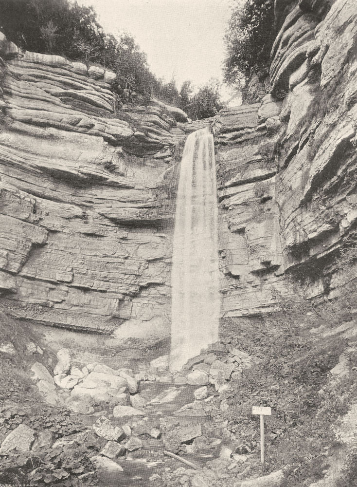 JURA. Le Hérisson- Le Grand Saut 1905 old antique vintage print picture